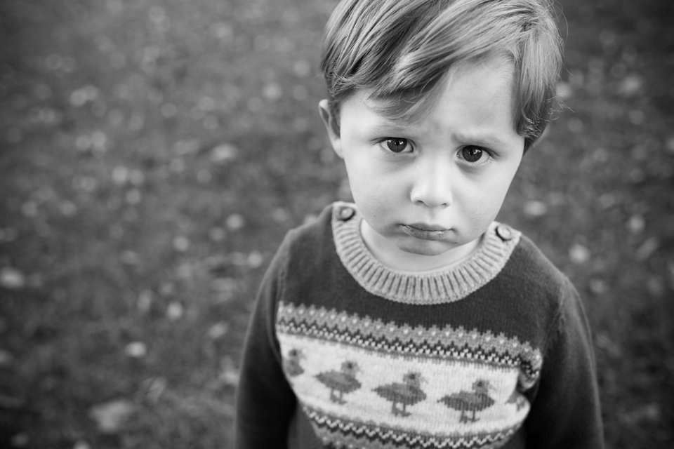 grumpy kid, sad face, Harpenden family photographer