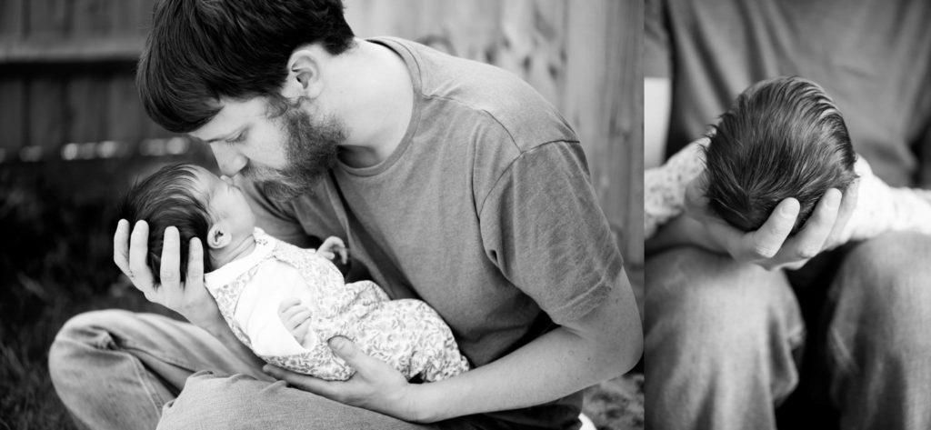 newborn photoshoot dad, newborn photos at home
