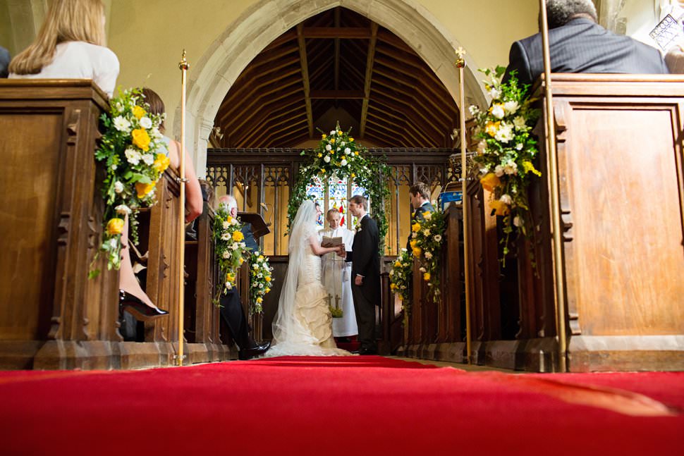 wedding at Graveley church