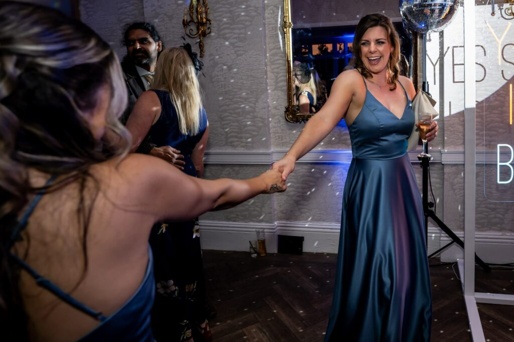Bridesmaids dance at St Michaels Manor